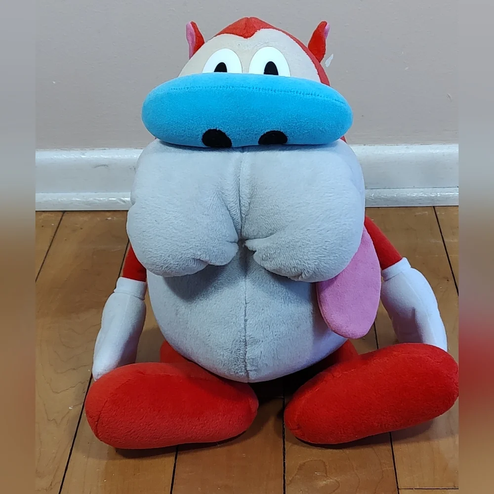 Vintage Stimpy Plush Cartoon Character from Nickelodeon Show Ren and Stimpy